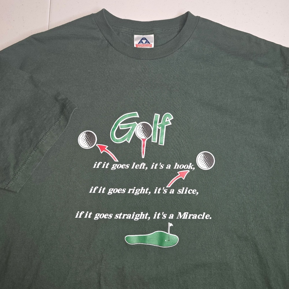 Alstyle Apparel & Activewear Green Golf T-shirt Funny -1314